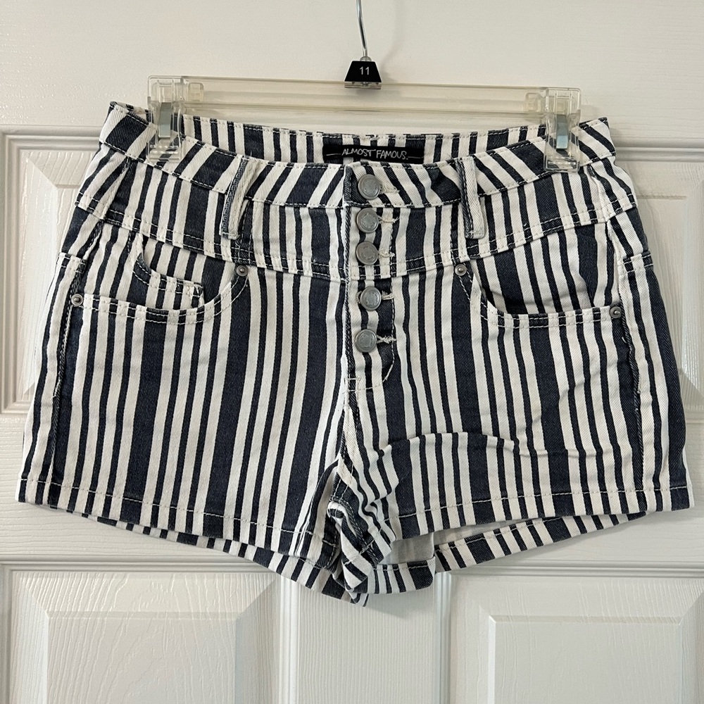 Almost Famous striped button-up shorts